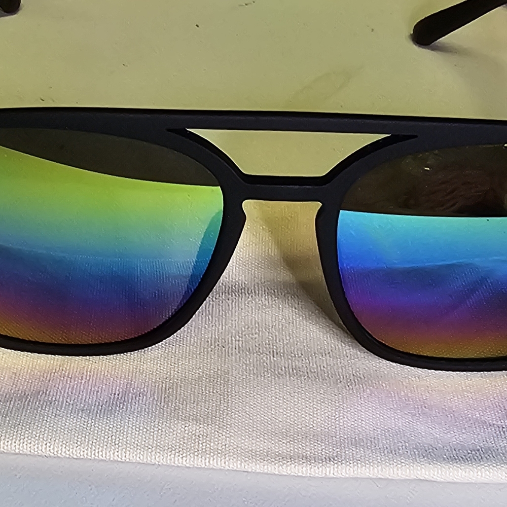 Foster Grant Black Sunglasses with Rainbow Lenses